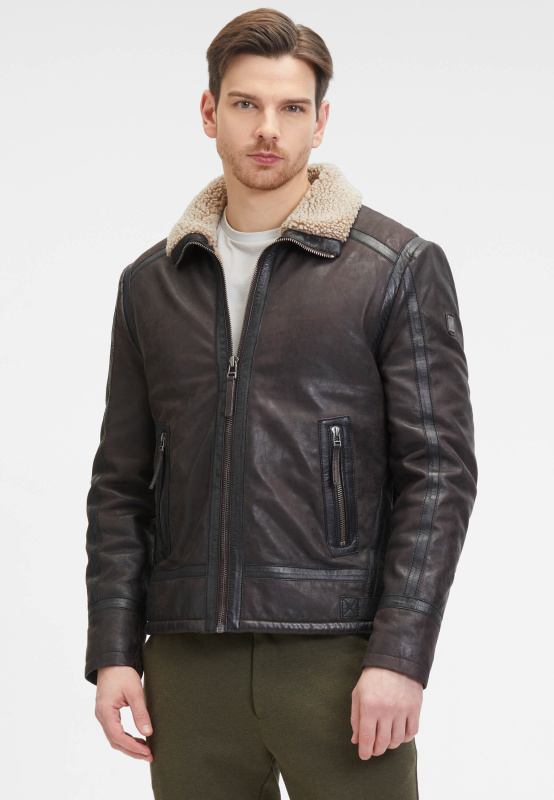 Куртка кожаная утеплённая мужская Gipsy GM Anchorage фото 3